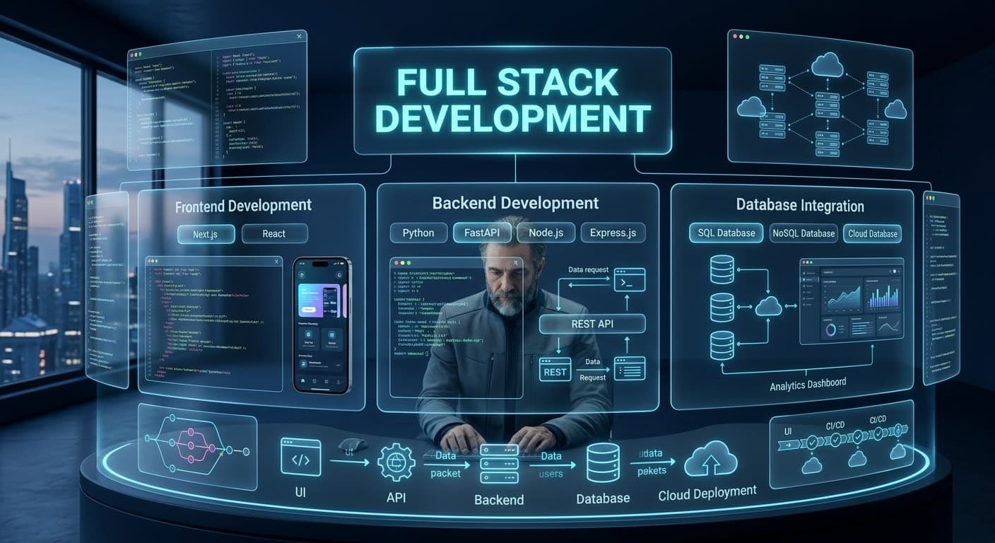 AnnovaSol engineering team building frontend, backend, database, and cloud deployment layers